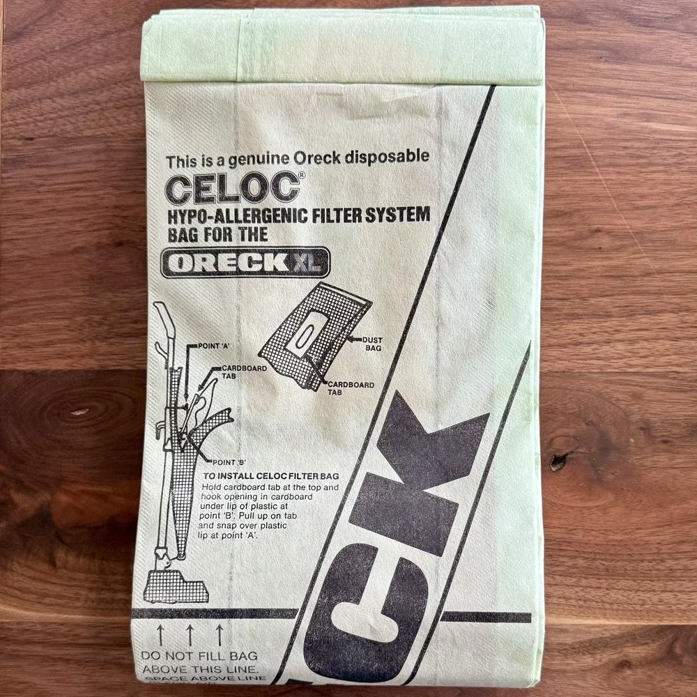 LOT of 7 Oreck 1991 Celoc Hypo-Allergenic Filter Bags PK8000-9DW XL‎ Models